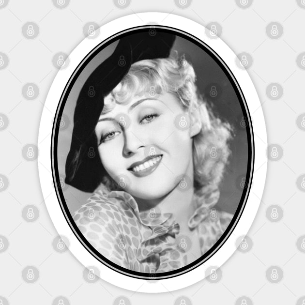 Joan Blondell: Black Beret Sticker by Noir-N-More